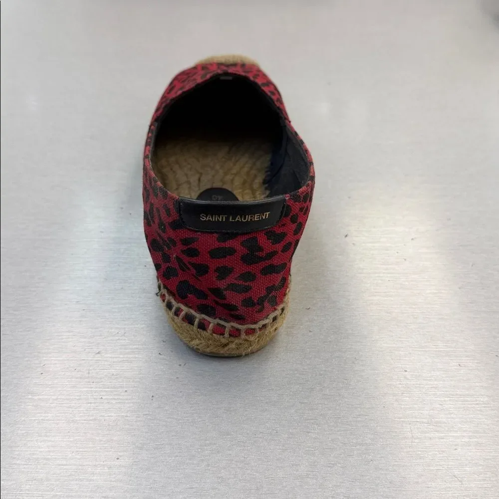 Saint Laurent Red and Black Espadrilles